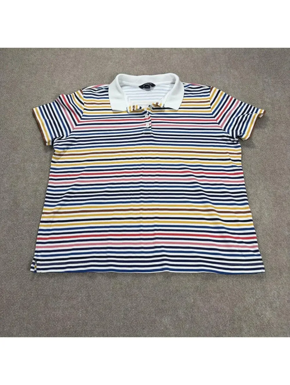 Lands' End Boys' Short Sleeve Pima Cotton Polo Shirt - Size L (14-16)